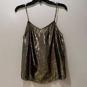 Metallic Bronze Cami Tank Top Made in Italy